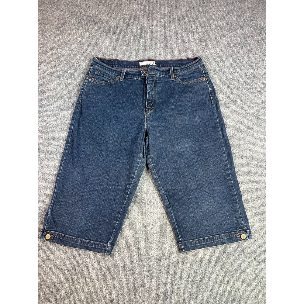 Levi's womens 16 capri jeans dark stretch denim cropped pants Y2K casualcore